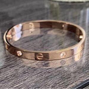 Screwdriver Love Rose Gold Bangle Bracelet Luxury